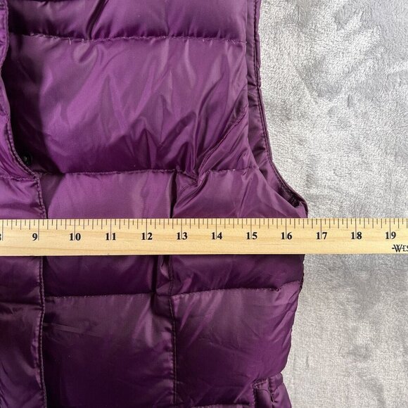 Eddie Bauer NWT Premium Quality Goose Down Vest Women's XS Purple Puffer - Picture 12 of 14